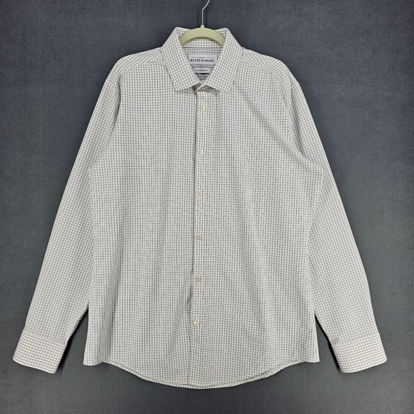 Mizzen+Main Other - Mizzen+Main Leeward Shirt Mens XL White Check Trim Fit Non Iron Stretch